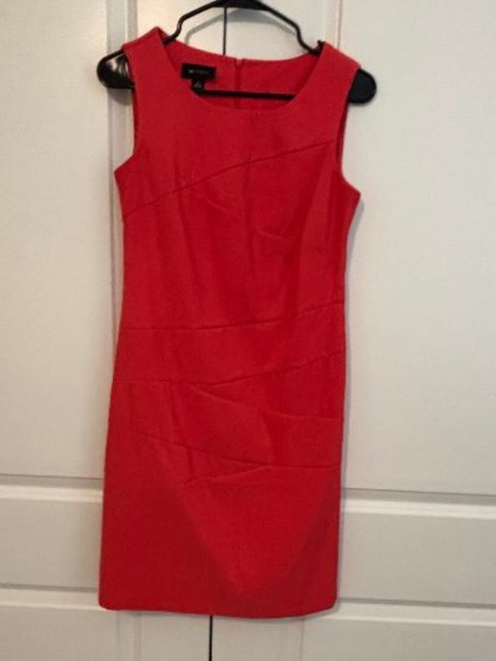 AB Studio Women’s Sleeveless Sheath Career Dress Orange Size 4